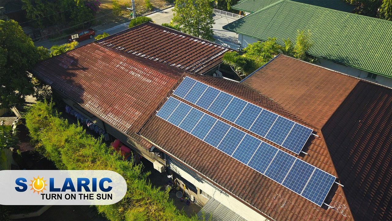 Solar panels on top of a rooftop in the Philippines