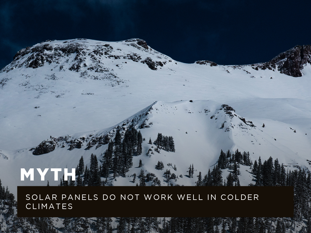 Myth #5: Solar panels do not work well in colder climates