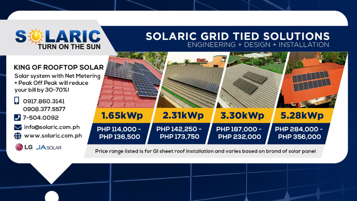 1.65kWp Grid Tie System = for Php 114k ONLY